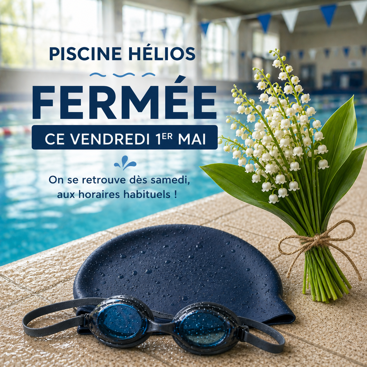🏊‍♂️Piscine fermée ce 1er mai